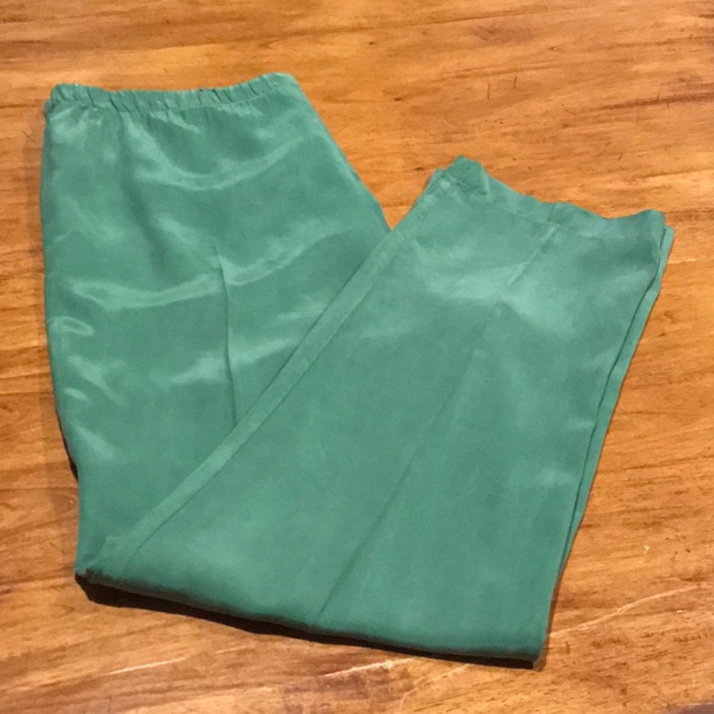 Vintage silk pants Green XL/L